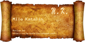 Mile Katalin névjegykártya