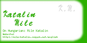 katalin mile business card